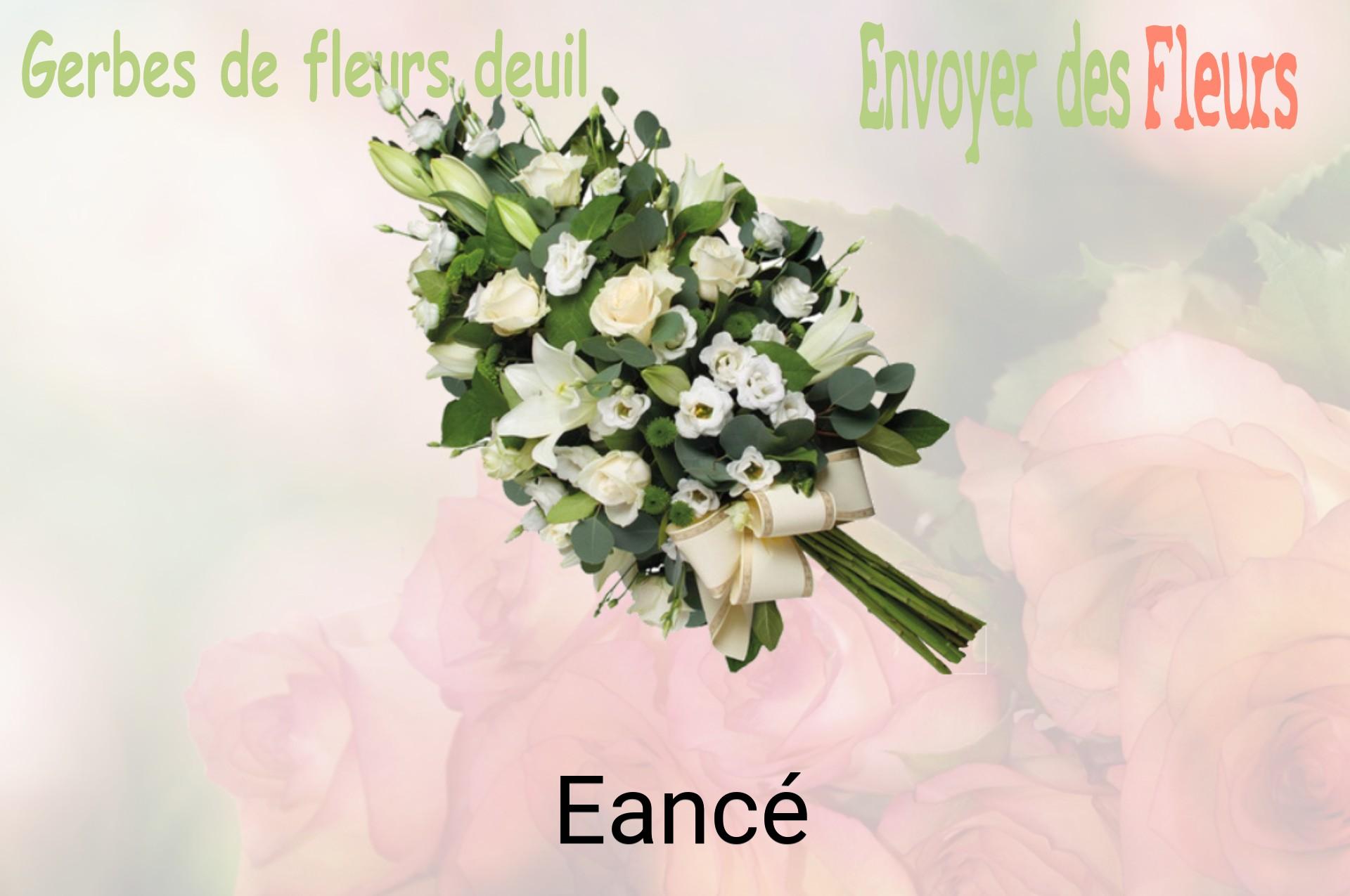 Gerbe de fleurs de deuil livrée à Eancé